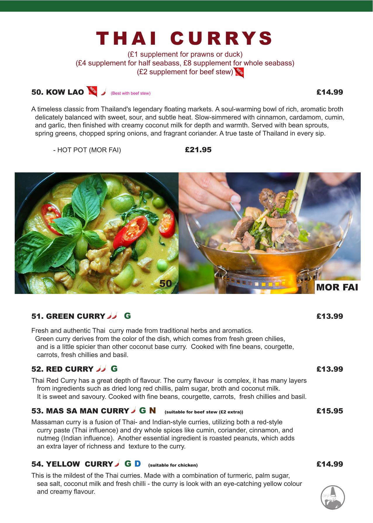Sunthai Menu Thai Sun Restaurant
