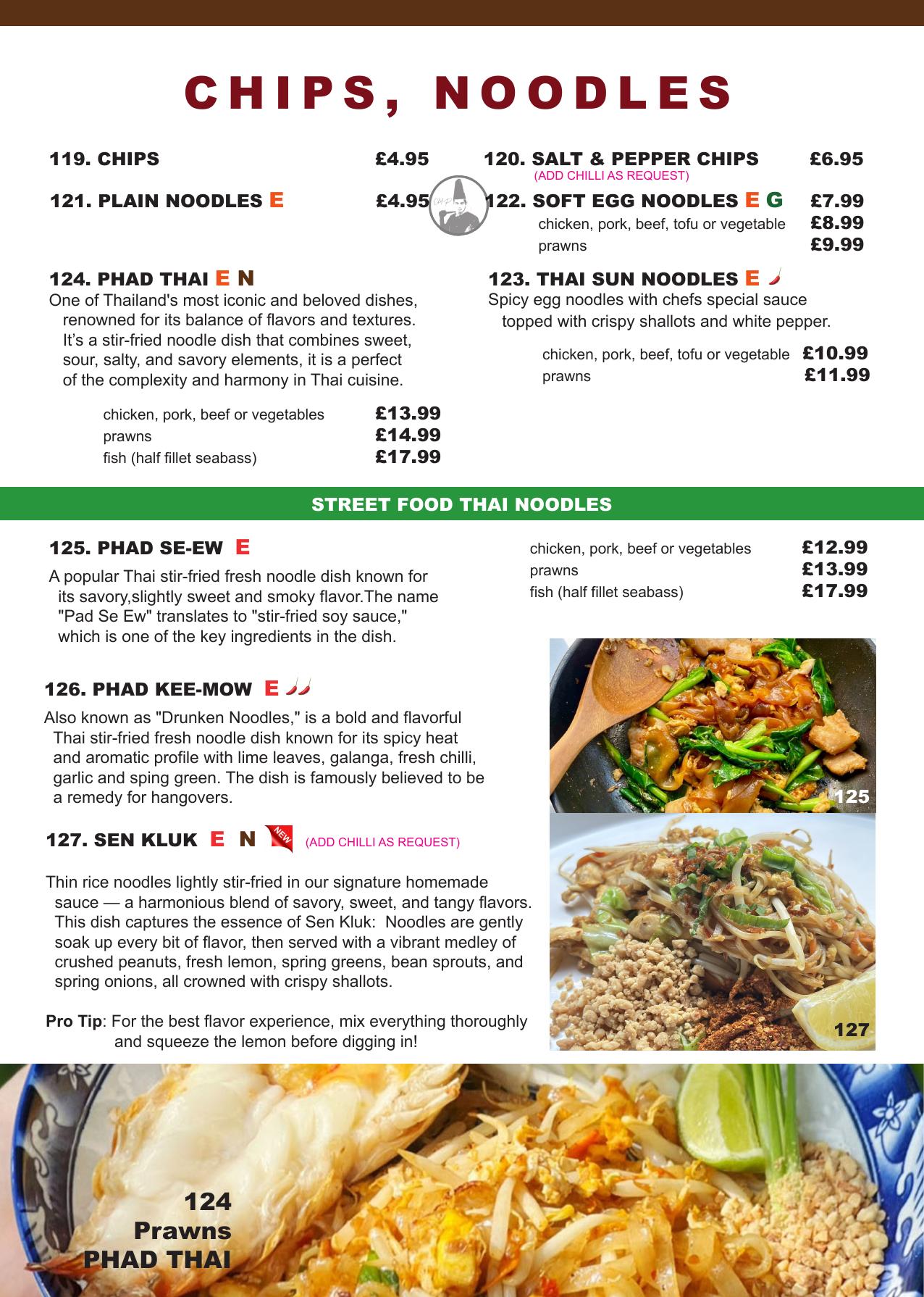 Sunthai Menu Thai Sun Restaurant