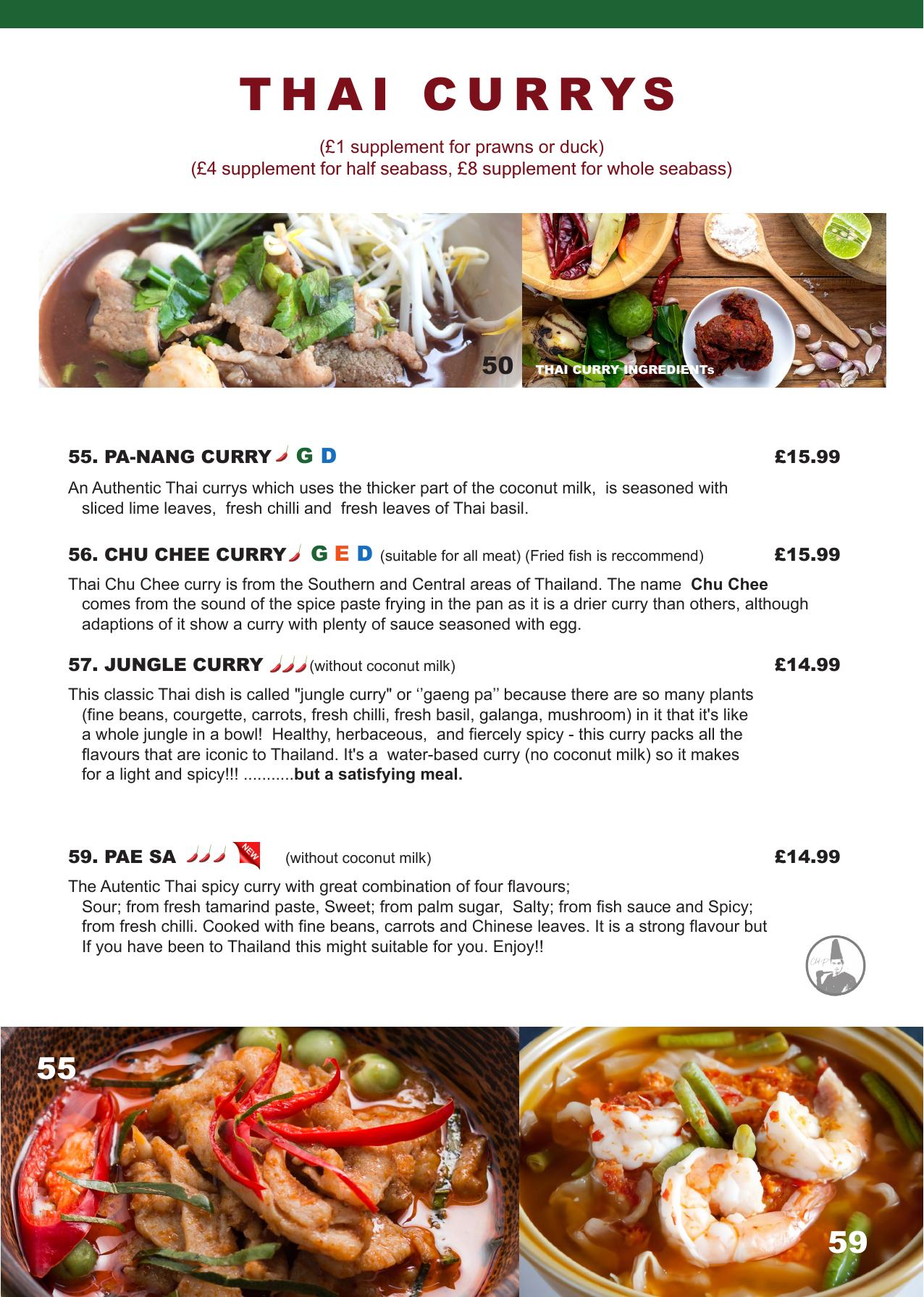Sunthai Menu Thai Sun Restaurant